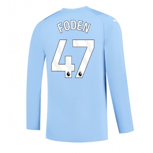 Maillot de foot Manchester City Phil Foden #47 Domicile 2023-24 Manche Longue